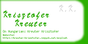 krisztofer kreuter business card